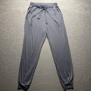 Hey Samy Jogger Pants Womens Small Gray Jersey Elastic Waist Cuffed Lounge